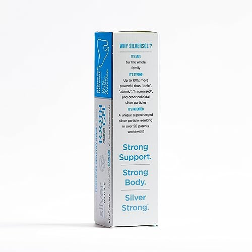 Silver Biotics Tooth Gel | SilverSol Ag₄O₄ 22 ppm Nano-Silver Infused Gel for All Natural Gum & Teeth Protection | Glacial Mint | 4 oz