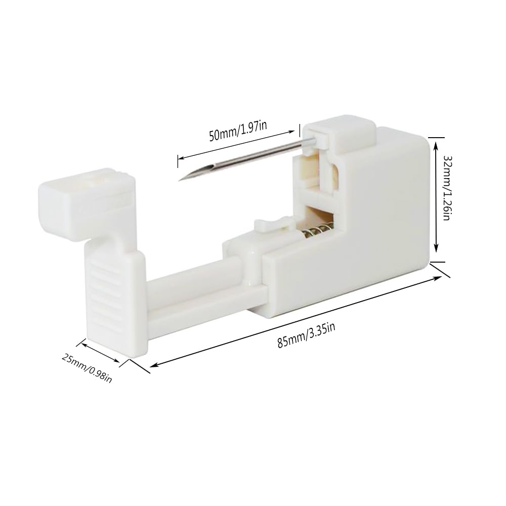 AM RONG MAGIC Self Lip Piercing Gun Kits,Professional Body Piercing Kit for Lip/Navel/Tongue/Ear/Nose/Belly Button, Safe Piercing Gun Kits, Body Piercing Tool Kits (white-lip piercing kit)