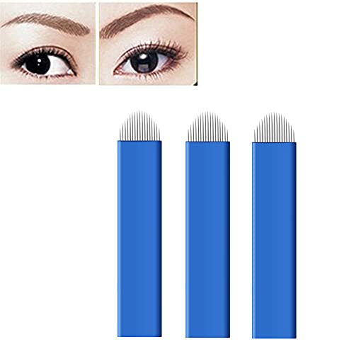 Pinkiou 12 Pin Eyebrow Tattoo Needles Microblading Needles For Microblading Pens (Pack of 50)