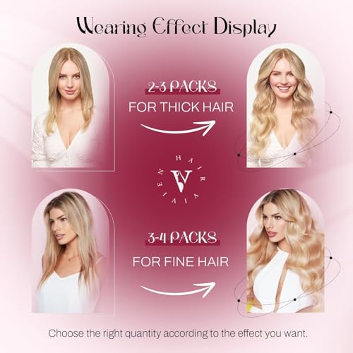 Vivien Tape in Hair Extensions Human Hair 22 Inch Blonde Human Hair Tape in Extensions Bleach Blonde #613 Tape in Hair Extensions Real Human Hair Double Sided Tape for Skin Weft 20pcs 50g