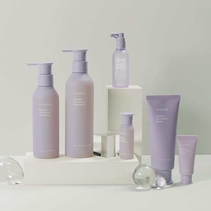 AYUNCHE Derma Calming Shampoo 7.1oz [For Dry & Sensitive Scalp] | Gentle Hydrating Scalp Care | Strengthen Scalp Barrier | Vegan Shampoo | Korean Salon Brand