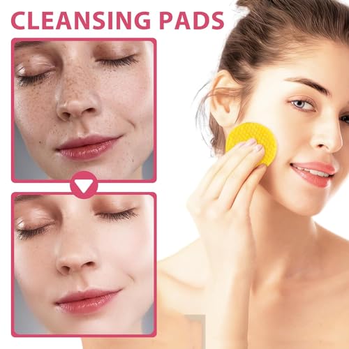 AFITMOE 40 Pads Kojic Acid and Turmeric Cleansing Pads,Turmeric Cleansing Pads Balance Skin Oil And Water,Gentle & Non-Irritating,For Body's Skin