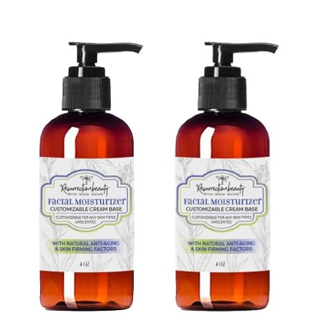 RESURRECTIONbeauty Facial Moisturizer | Unscented Day Or Night Face Cream Base With Natural Anti-Aging Ingredients | Organic Moisturizer, 4 oz - 2 PACK