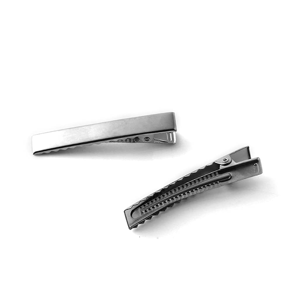 WD2U Girls 4.5" Black Dotted Grosgrain Boutique Hair Bow Alligator Clip (Apple Green)