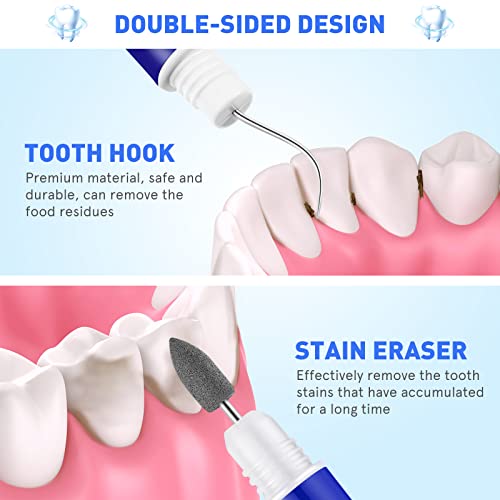 2pcs Portable Oral Dental Tooth Hook Hygeine Cleaning Molars Tool Teeth Stains Remover Plaque Remover