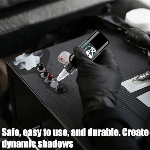 BAODELI Tattoo Ink Black Lining Black, Standard Tattoo Pigment Super Black Color Evenly Vibrant and Bright (2oz)