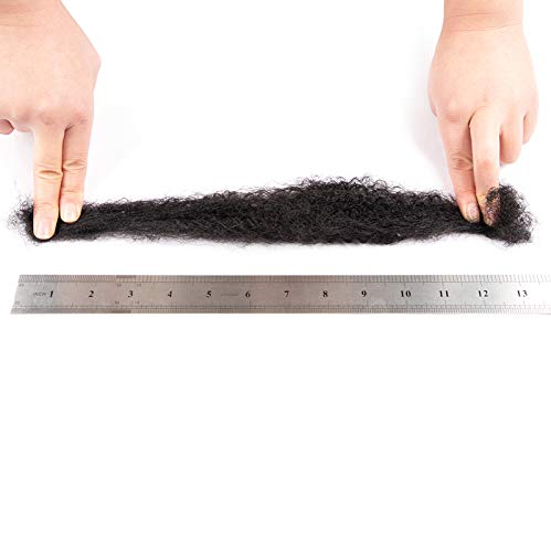 Originea 3 Bundles 12 inch Afro Kinkys Bulk Human Hair for Dreadlocks and Twist Braiding Full Head Human Hair Soft Afro Kinky Curly Hair Bulk for Dreads DIY 6inch can only Dreadlocks (1B#, 12 12 12)