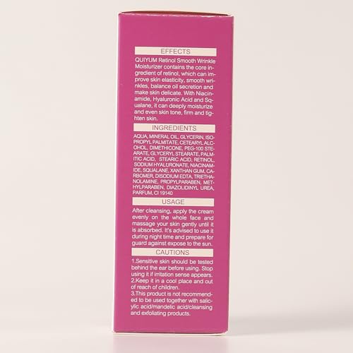 QUIYUM Retinol Cream for Face, Anti Aging Face Moisturizer with Hyaluronic Acid, Rapid Wrinkle Repair, Day & Night Cream Serum for Women, Reduce Fine Lines, Wrinkles & Dark Spots 1.06oz, 2Pack