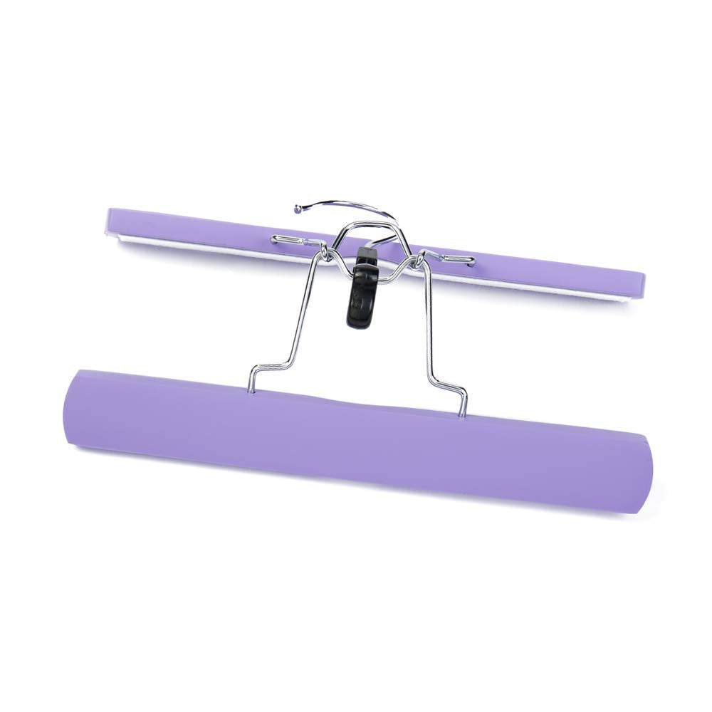 Portable Hair Extensions Carrier Non-woven Dust-proof Storage Case with Wooden Hanger for Human Hair Extensions(Purple)