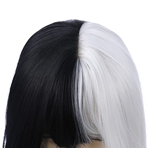 PATTNIUM Platinum Blonde Bob Wig Short Platinum Wig with Bangs for Women and Girls Synthetic Bob Wig (Platinum)