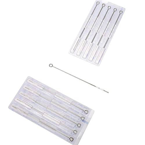 Tattoo Needles,New Star Tattoo Box Of 50#12 9F Flat Shader Premade Sterile Tattoo Needles Supply 1209F