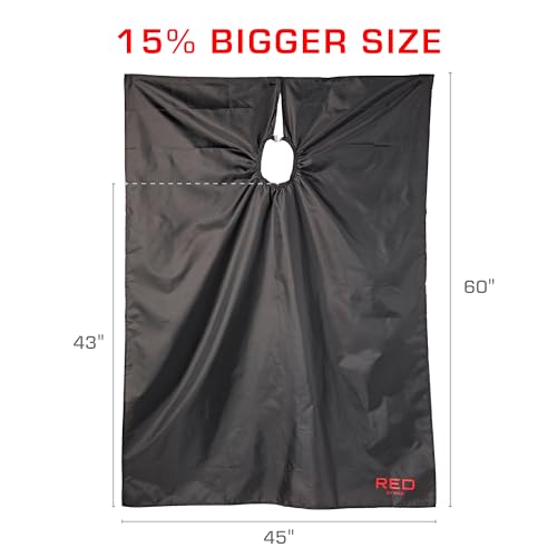 Red by Kiss Professional Hair Cutting Cape, Big Size All Purpose Salon Cape, Barber Hairdressing Cape, Adjustable Closure, Hair Cutting Accessories (Black)