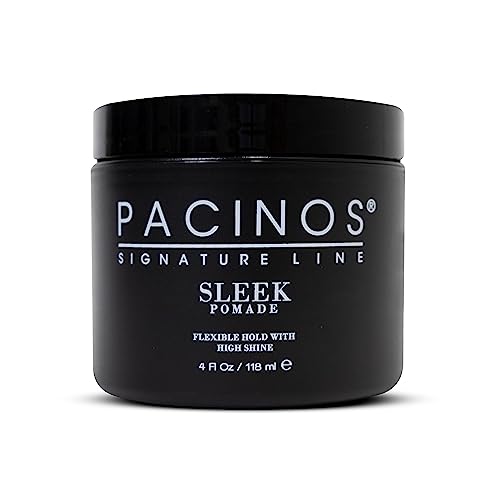 Pacinos Sleek - Signature Extra Hold Pomade with Shine, Long Lasting Definition, All Hair Types, 2 fl. oz.