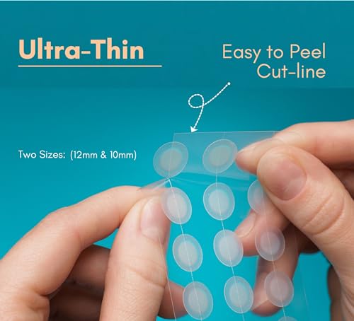 Pimple Patches with Salicylic Acid - Hydrocolloid Invisible Acne Patches - 81 Count 2 Sizes (10mm & 12mm) Korean Zit Patches