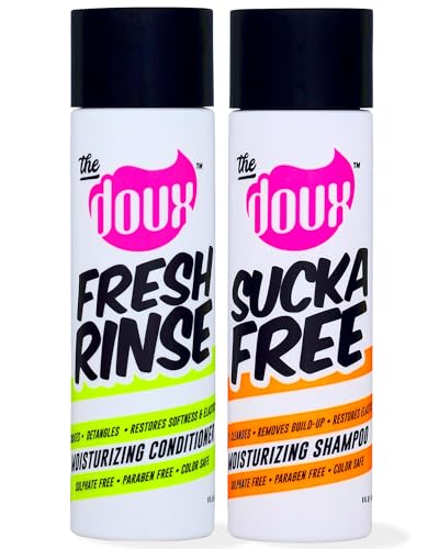 The Doux SUCKA FREE Moisturizing Shampoo and FRESH RINSE Moisturizing Conditioner - Hydrating Shampoo and Conditioner Bundle