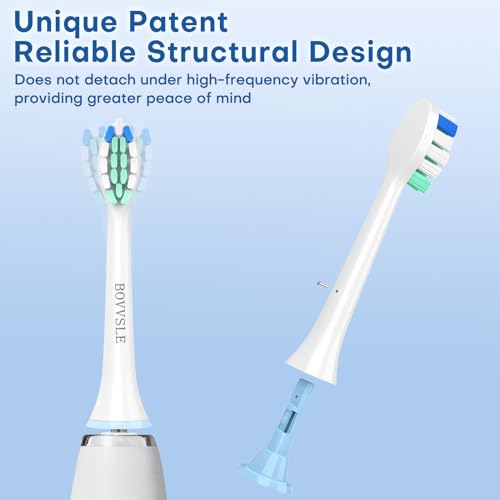 BOVVSLE Replacement Toothbrush Heads for Philips Sonicare, Replacement Brush Head Compatible with Sonicare (Click-On) Toothbrush, 6 Pack