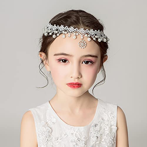 Braveamor Bridal Headpiece Headband Wedding Hair Vine with Pearls Bridal Headpiece Wedding Hair Accessories for Brides Bridesmaids Flower Girls (4 Pack)(Pattern 1-Gold)