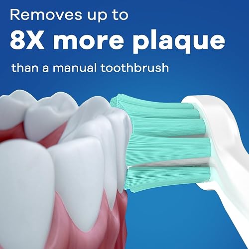 BrightDeal Replacement Toothbrush Heads for Philips Sonicare ProtectiveClean 4100 5100 6100 DailyClean DiamondClean EasyClean PowerUp Plaque Control C2 G2 HX6817/01 HX6857/11 White&Black, 4 Pack