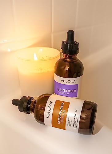 velona Cedarwood Essential Oil 4 Fl Oz | Therapeutic Grade 100% Pure and Natural | for Aromatherapy Diffuser, Massage, Skincare, Haircare, Soapmaking