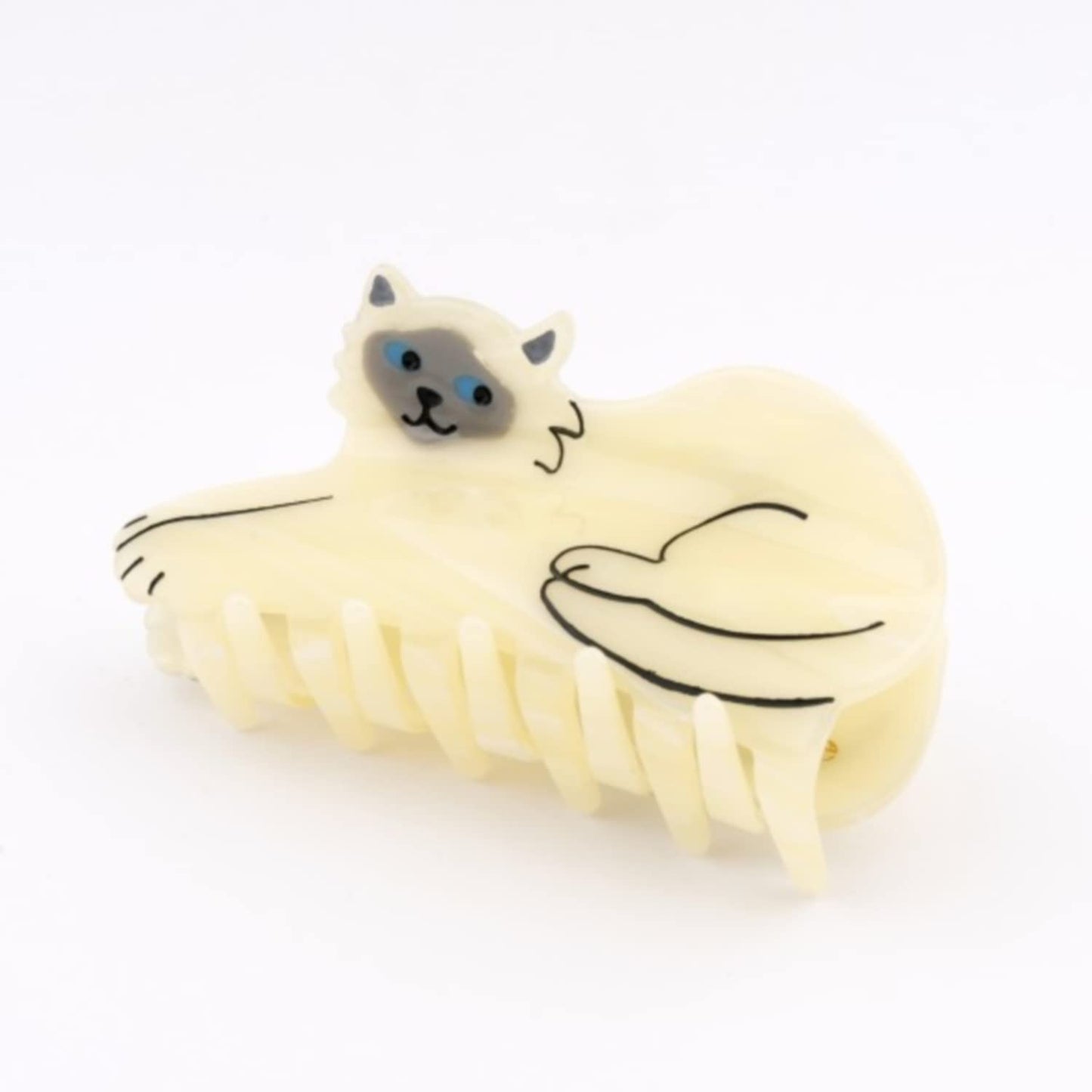 Siamese Cat Claw Clips,Cellulose Acetate Hair Clips,Big Claw Clips for Women