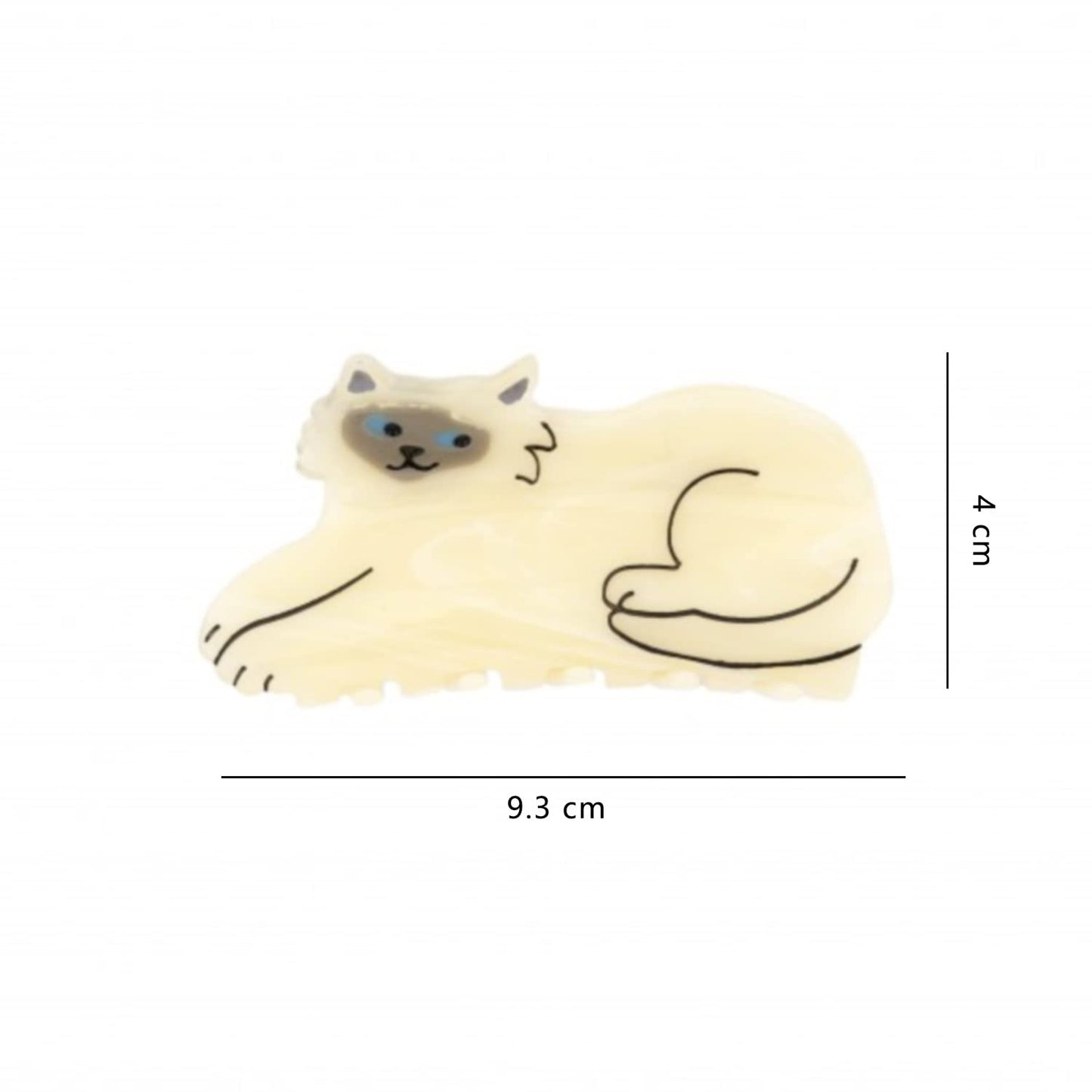 Siamese Cat Claw Clips,Cellulose Acetate Hair Clips,Big Claw Clips for Women