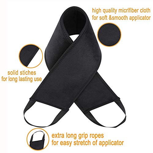 ANSPHIE 2 Pack Self Tanning Mitt Applicator Kit Black Self Tanner Mitt and Tanning Back Applicator, Self Tan Mitt, for Self Tanner, Ultra Soft