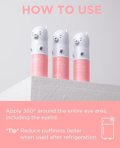 The SAEM Iceland Hydrating Collagen Eye Stick 0.24oz - Anti-wrinkle Moisturizing Eye Balm for Saggy Skin – Under Eye Treatment - Balm to Smooth Skin Texture - Rose Scent