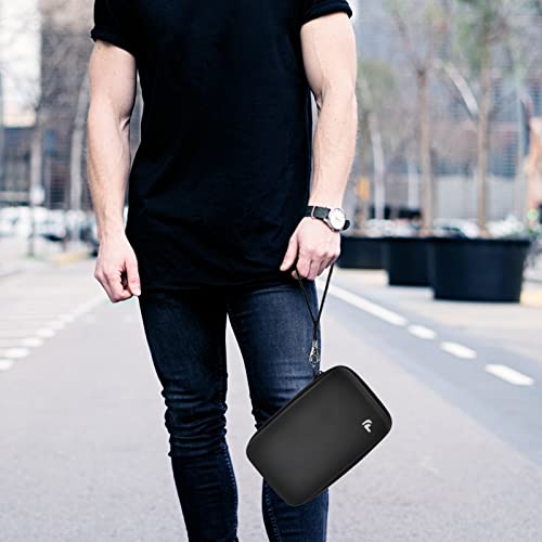 PAIYULE Travel Case Compatible with Gillette Heated Razor for Men, Starter Shave Kit Storage Holder for Blade Refills, Clipper Guards, Charging Dock and Accessories-Black(Box Only)