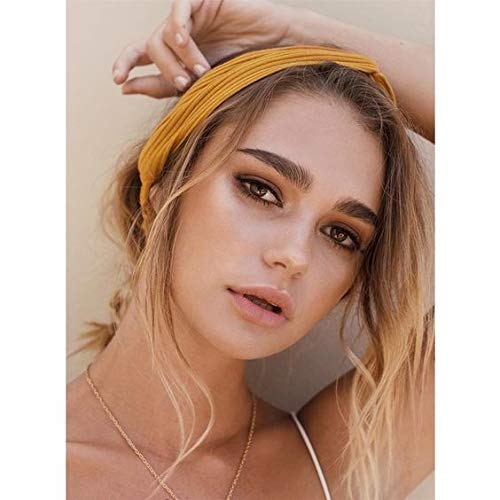 AQOKKA 8 Pack Elastic Knotted Headbands for Women Cloth Head Hair Bands for Women's Hair Boho Wrap Hair Accessories for Women