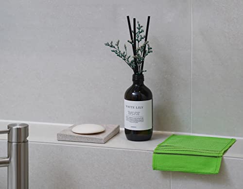 Sofrien Quality Korean Bath Exfoliating Washcloth Body Scrub Towels. Made in Korea (Green, 3 Pcs)