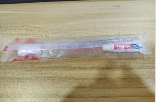 twoworld Disposable Toothbrushes with Toothpaste and Dental Floss Pick Individually Wrapped, Bulk Toothbrush 5 Colors and Toothpaste 5 Grams, Floss, Bulk Hygiene Kits for Homeless,Air Bnb/Hotel (20)