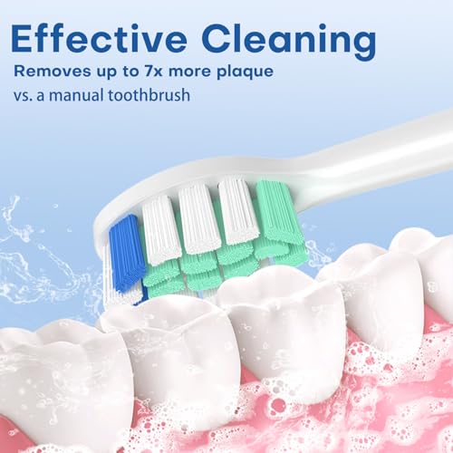 BOVVSLE Replacement Toothbrush Heads for Philips Sonicare, Replacement Brush Head Compatible with Sonicare (Click-On) Toothbrush, 6 Pack