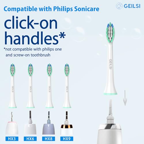Replacement Heads for Philips Sonicare - Compatible with Toothbrush Electric C1,C2,C3,4100,G2,G3,W3,DiamondClean 9500,ExpertClean 7500,FlexCare,HealthyWhite,ProtectiveClean 5100,6100-8 Packs