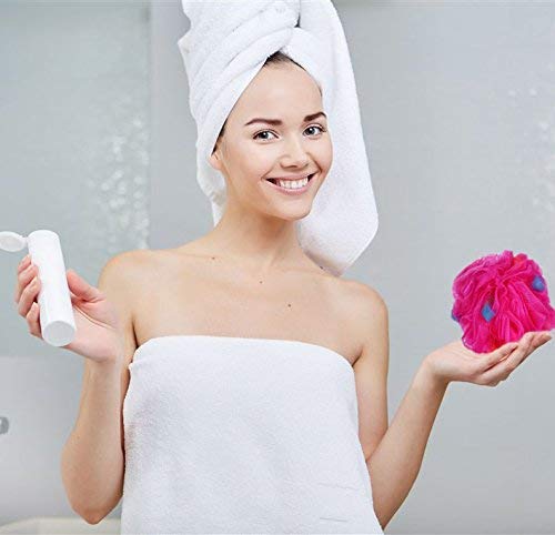 BTYMS Premium Mesh Poufs (65g/pcs) Bath Sponges Shower Loofahs Exfoliating Shower Puff - Great for Body Wash Pack of 4