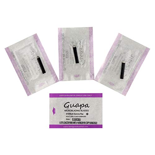 20pcs Microblading needles 18U NANO 0.16mm Blade Semi Permanent Makeup Eyebrow Tattoo Needles for Microblading Eyebrow Tattoo Manual Pen (18U-20pcs)