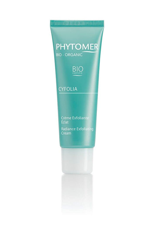 PHYTOMER Cyfolia Organic Exfoliating Cream | Healthy, All-Natural Facial Scrub Exfoliator | Certified Organic | Gentle Face Cleanser | Smoother, Softer, More Radiant Skin | 50 ml