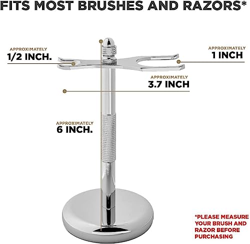 Perfecto Deluxe Black Razor and Brush Stand - The Best Safety Razor Stand. This Will Prolong The Life Of Your Shaving Brush, Best Valentine's Day Gift for Him, Gift For Dad Men, Shaving Accessories.