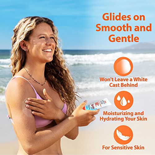 Safe Sea SPF50+ Kids Sunscreen | Travel Size 3.4 oz. | For sensitive skin | anti-jellyfish and Sea Lice sting protective lotion | Coral reef safe sunscreen