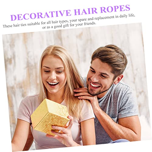 Beaupretty 4 Pcs Checkered Hair Rope Girls Hair Accessories Black White Hair Rope Hair Rope for Women Female Hair Ties Scrunchy Hair Ties Cable Tie Lattice Miss Chiffon