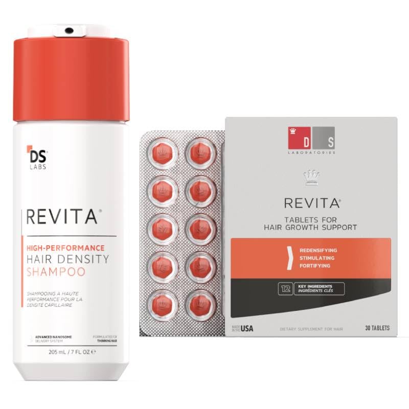 Revita Shampoo and Revita Tablets to Support Hair Growth Bundle, Packaging May Vary