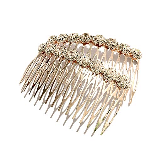 2018-2020 The most popular fashion Bridal hair accessories rhinestone pearl alloy hair comb wedding hairpin (01)
