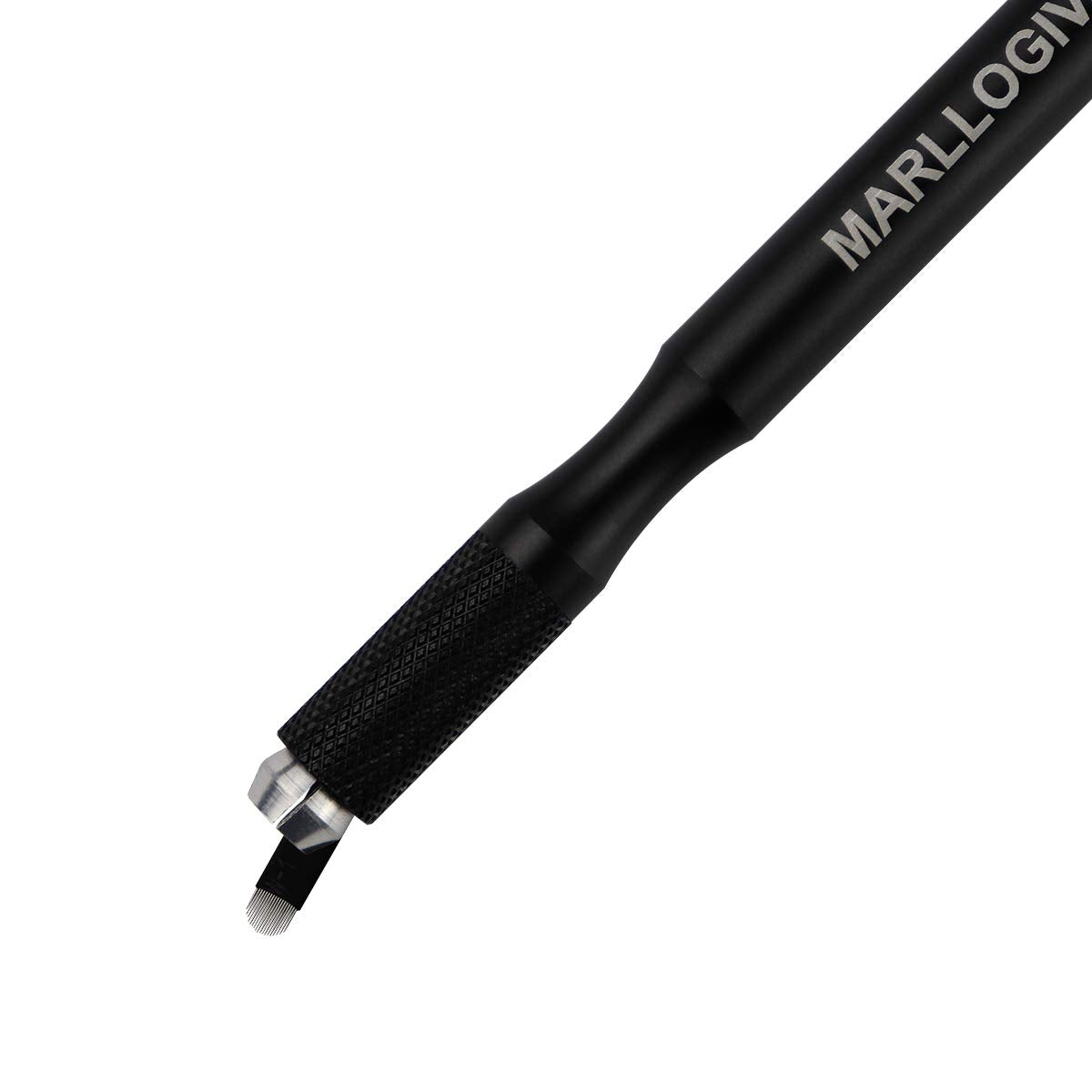 20pcs Microblading needles 18U NANO 0.16mm Blade Semi Permanent Makeup Eyebrow Tattoo Needles for Microblading Eyebrow Tattoo Manual Pen (18U-20pcs)