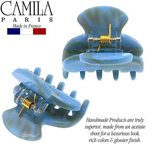 Camila Paris CP2470 French Hair Clip for Women, Small Handmade, Tokyo, Girls Hair Claw Clips Jaw Fashion Durable Styling Hair Accessories for Women, Strong Hold No Slip Grip. Made in France