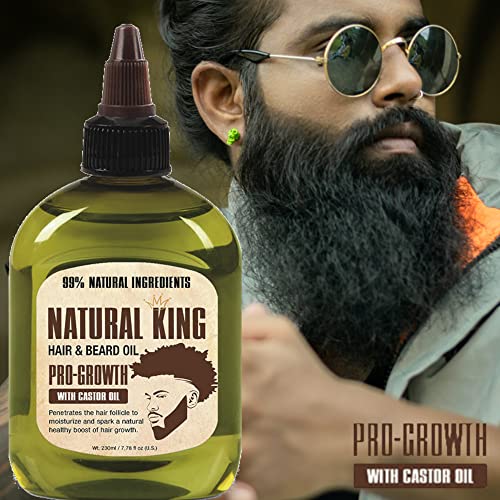 SFC Natural King Pro-growth Castor Hair & Beard Oil 2.5 oz.