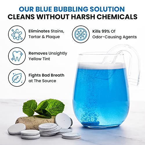 Retainer Cleaner and Denture Cleaning Tablets - Mouthguard Cleaner and Denture Cleaner Tablets Remove Plaque, Odors and Stains from Aligners, Night Guard and Removable Dental Appliances - 120 Tablet