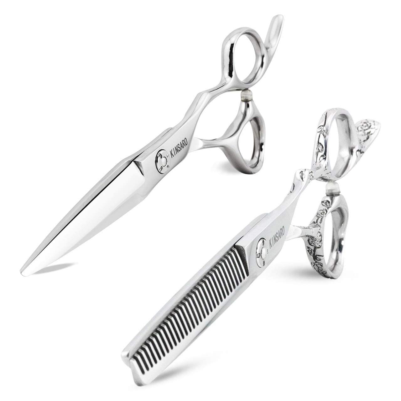 6 INCH Hair Cutting Scissors and 6 INCH Hair Thinning Scissors Barber Scissors Kinsaro Hair Scissors Set