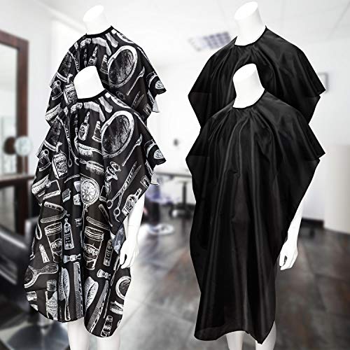 SATINIOR 4 Pcs Salon Capes Barber Cape Hair Cutting Cape Waterproof Hairdressing Styling Hair Coloring Nylon Cape for Barber Hairdressers