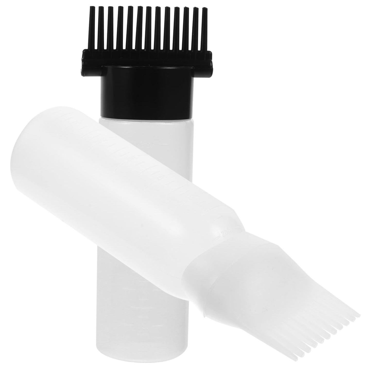 Beatifufu 2pcs Hair Dye Bottle Applicator Hair Scalp Massager Brush Hair Dye Bottle with Comb Hair Oil Bottle Hair Dye Applicator Bottle Comb Applicator Oil Comb Hair Comb Shampoo