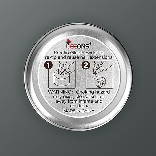 20g Hair Extensions Keratin Glue Powder for Hot Fusion, U-Tip, I-Tip, Keratip, Shrinkies Extensions Tool for Re-Tipping Hair Extensions (White, 20 Grams)