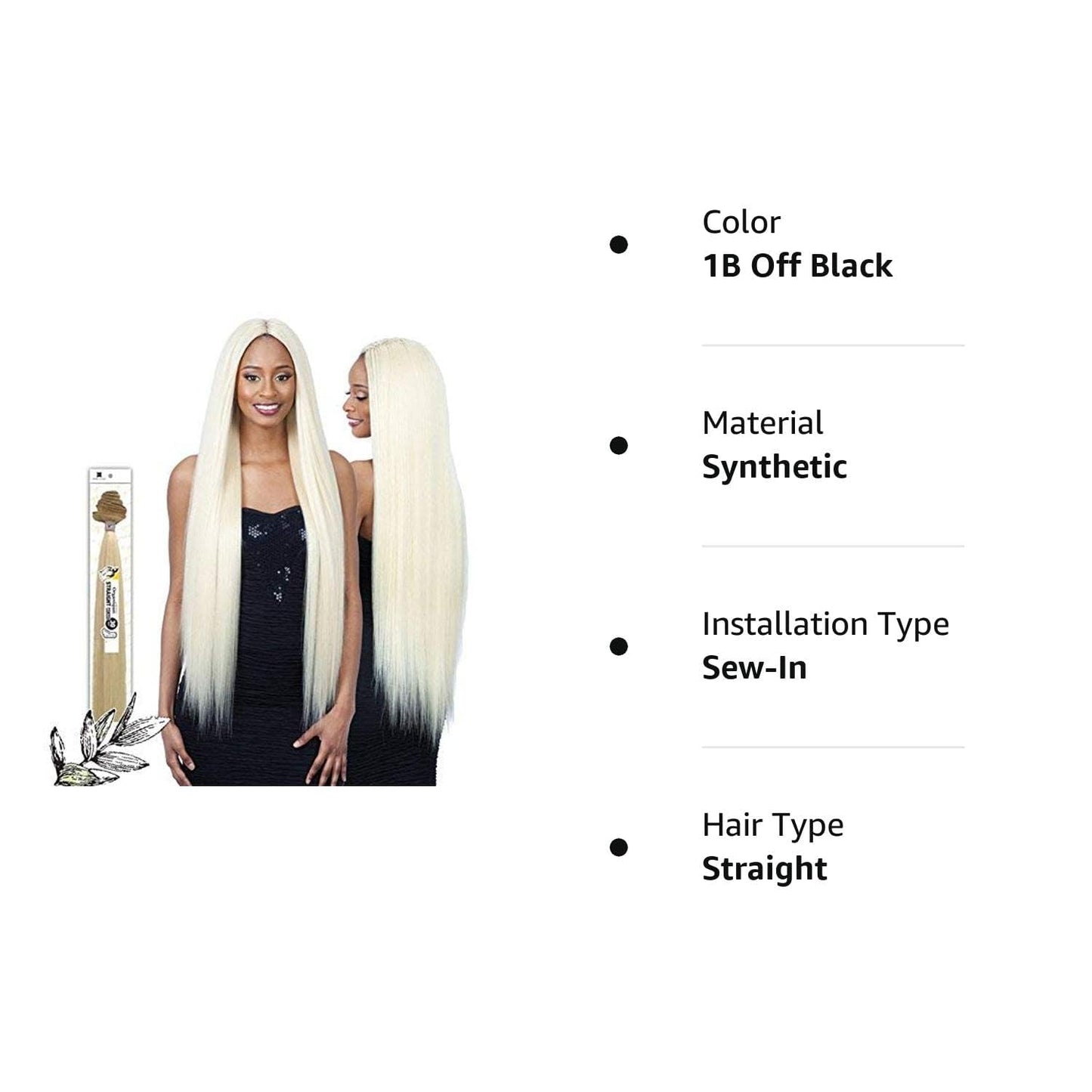 Organique Mastermix STRAIGHT 18" - Shake-N-Go Synthetic Bundle Weave (1Pack,1B)